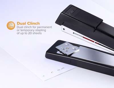 Bostitch Executive Desktop Stapler, 20-Sheet Capacity, Black (B440-BLACK)