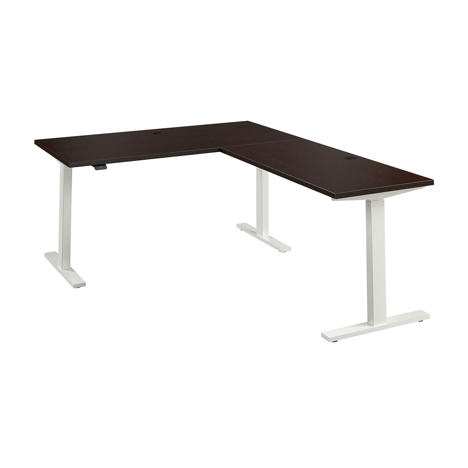 Bush Business Furniture Move 60 Series 60W L Shaped Adjustable Standing Desk, Mocha Cherry (M6SL6078MRWK)