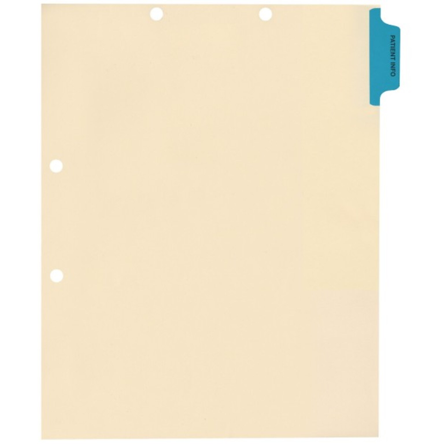 Medical Arts Press Side-Tab Chart Cardstock Divider, Medical Blue, 100/Pack  (56772)