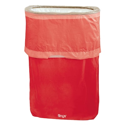 Party City Plastic Indoor/Outdoor Trash Can, 13 Gallon, Red (AM130109-40)