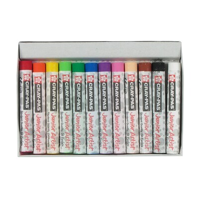 Sakura Cray-Pas Junior Artist Oil Pastels, Assorted Colors, 12/Set, 6 Sets/Bundle (SAKXEP12-6)