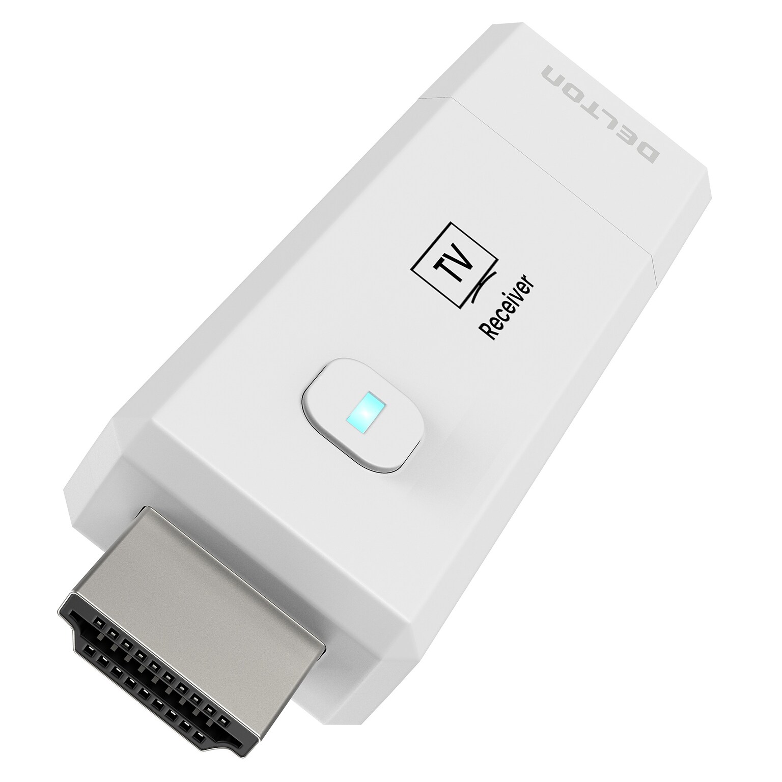 Delton D5 1080p Wireless HDMI Screen Mirroring Display Adapter, 98 ft Range, White (DVAD5WH)