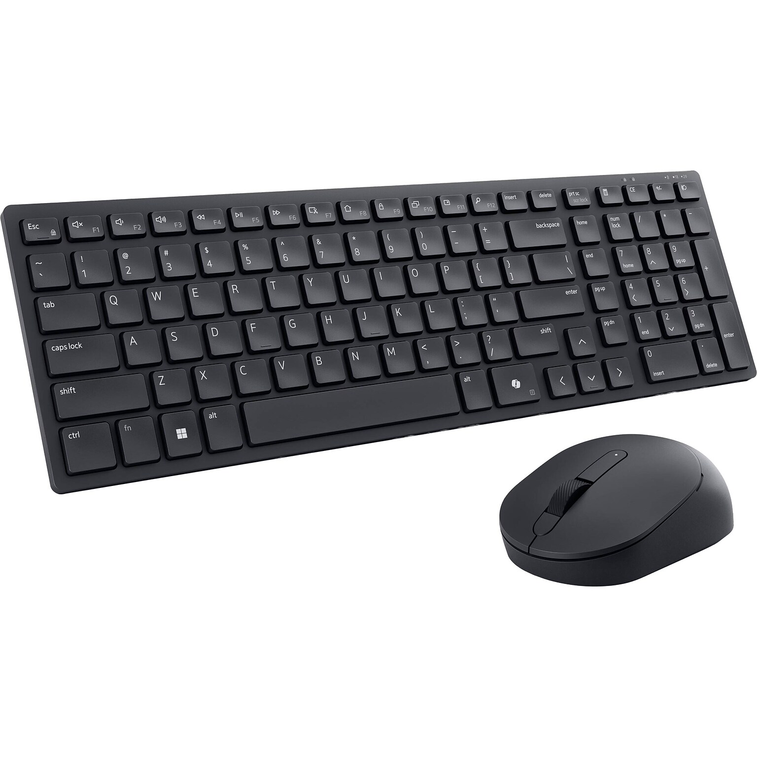 Dell Pro KM555 Wireless Ergonomic Keyboard and Optical Mouse Combo, Black (KM555-BLK-US)