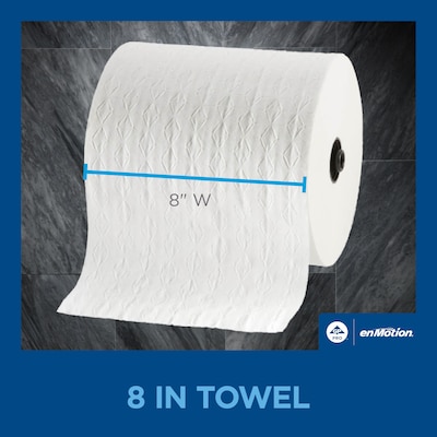 enmotion Premium Recycled Hardwound Paper Towels, 1-ply, 425 ft./Roll, 6 Rolls/Carton (89410)