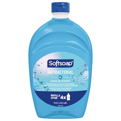 Softsoap Antibacterial Liquid Hand Soap Refill, Cool Splash Scent, 6/Carton (61031016CT)