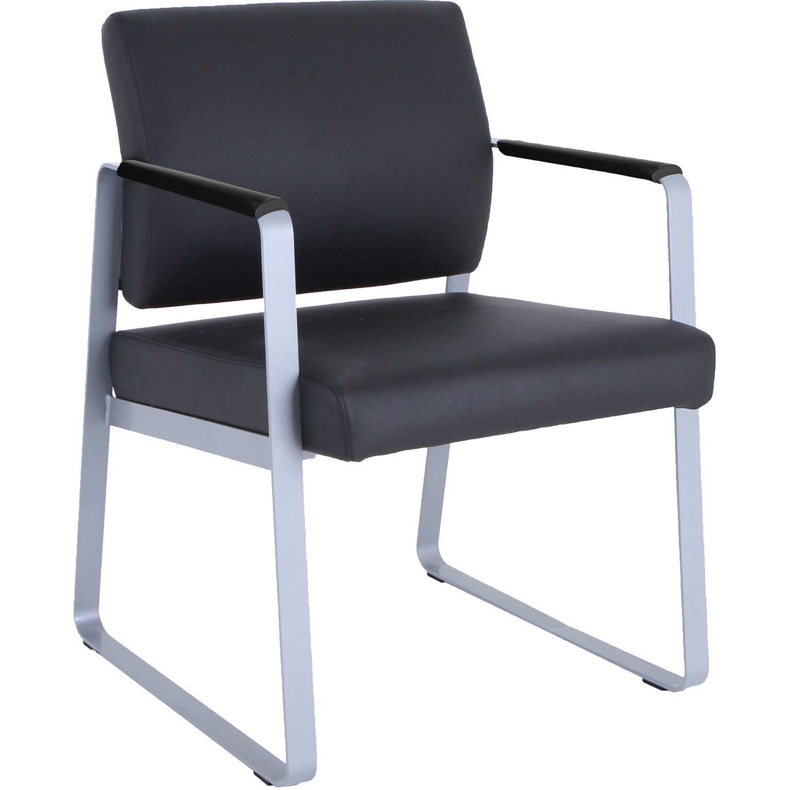 Lorell Healthcare Reception Guest Chair, 24.4W x 19.3D x 34.3H, Black (LLR66996)