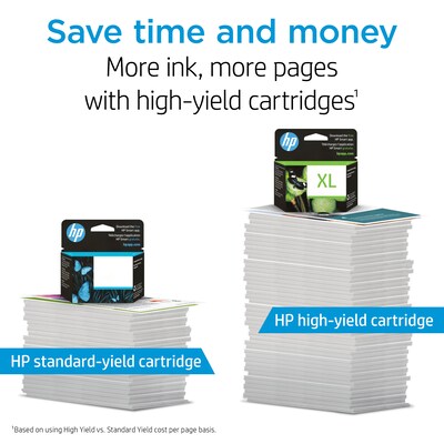 HP 63XL/63 Black High Yield and Tri-Color Standard Yield Ink Cartridge, 2/Pack (L0R48AN#140)