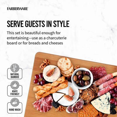 Farberware Bamboo Cutting Board Set, 3 Pieces (5190597)