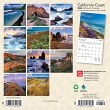 2024 BrownTrout California Coast 7 x 14 Monthly Wall Calendar (9781975462062)