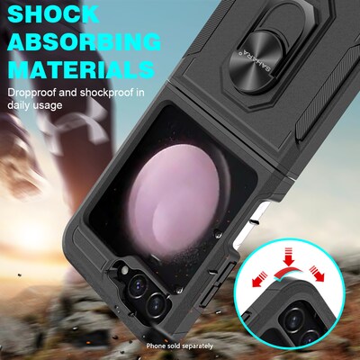 SaharaCase Raider Series Phone Case for Samsung Galaxy Z Flip7 FE, Shock Absorbing, Scorpion Black (CP00873)
