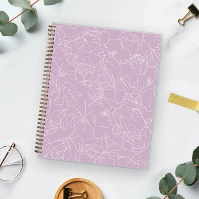 2026 Blue Sky Green Earth Freya Lilac 8.5" x 11" Calendar Year Weekly & Monthly Planner, Plastic Cover (153757)
