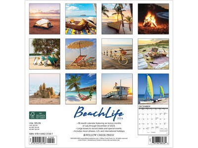 2024 Willow Creek Beach Life 12" x 12" Monthly Wall Calendar  (37287)