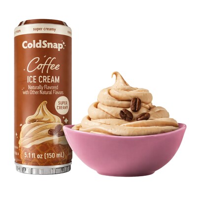 ColdSnap Premium Coffee Ice Cream Mix, Single Serve Pods, 12 Pods/Pack, COLDSNAP MACHINE REQUIRED (600089)