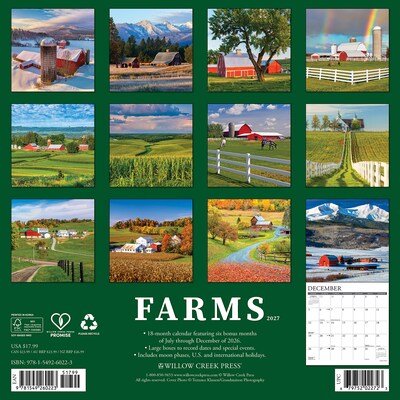 2027 Willow Creek Farms  12 x 12 Monthly Wall Calendar (60223)