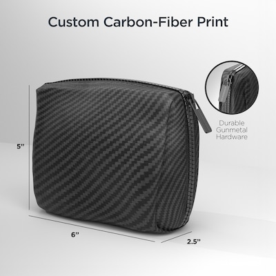 HyperGear TECHcessories 3-in-1 USB-C PD Charging Kit with Travel Pouch, 30W, Carbon Fiber (16290)