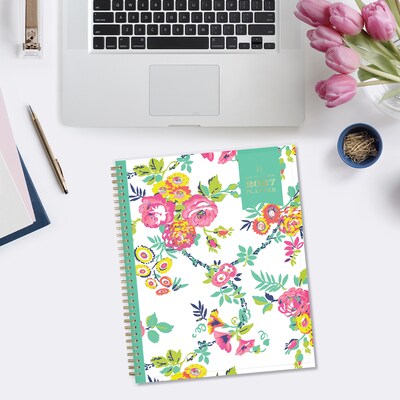 2027 Blue Sky Day Designer Peyton White 8.5" x 11" Calendar Year Weekly & Monthly Planner, Plastic Cover, White (103618-27)