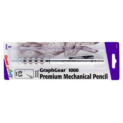 Pentel GraphGear 1000 Mechanical Pencil, 0.3mm, #2 Hard Lead (PTAPG1013EPABP)