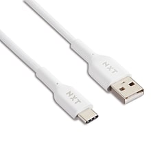 NXT Technologies™ 4 Ft. Braided USB-C to USB-A Cable, White (NX60474)