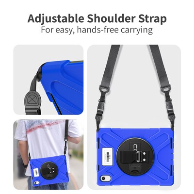 CODi Rugged iPad 11" (A16/11th Gen) & iPad 10.9" (10th Gen) Case with Integrated Screen Protector, Blue (C30705069ISBL)