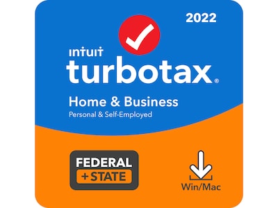 TurboTax Home & Business 2022 + State for 1 User, Windows/Mac, Download (5101332)