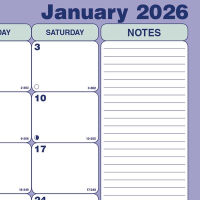 2026 Brownline Classic 17.75" x 10.875" Monthly Desk Pad Calendar, Blue/White (C181700)