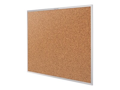 Quartet Standard Cork Bulletin Board, Silver Frame, 5' x 3' (2305)