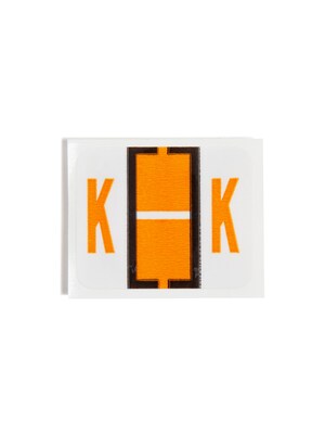 Smead BCCR Labels File Folder Label, K, Light Orange, 500 Labels/Pack (67081)
