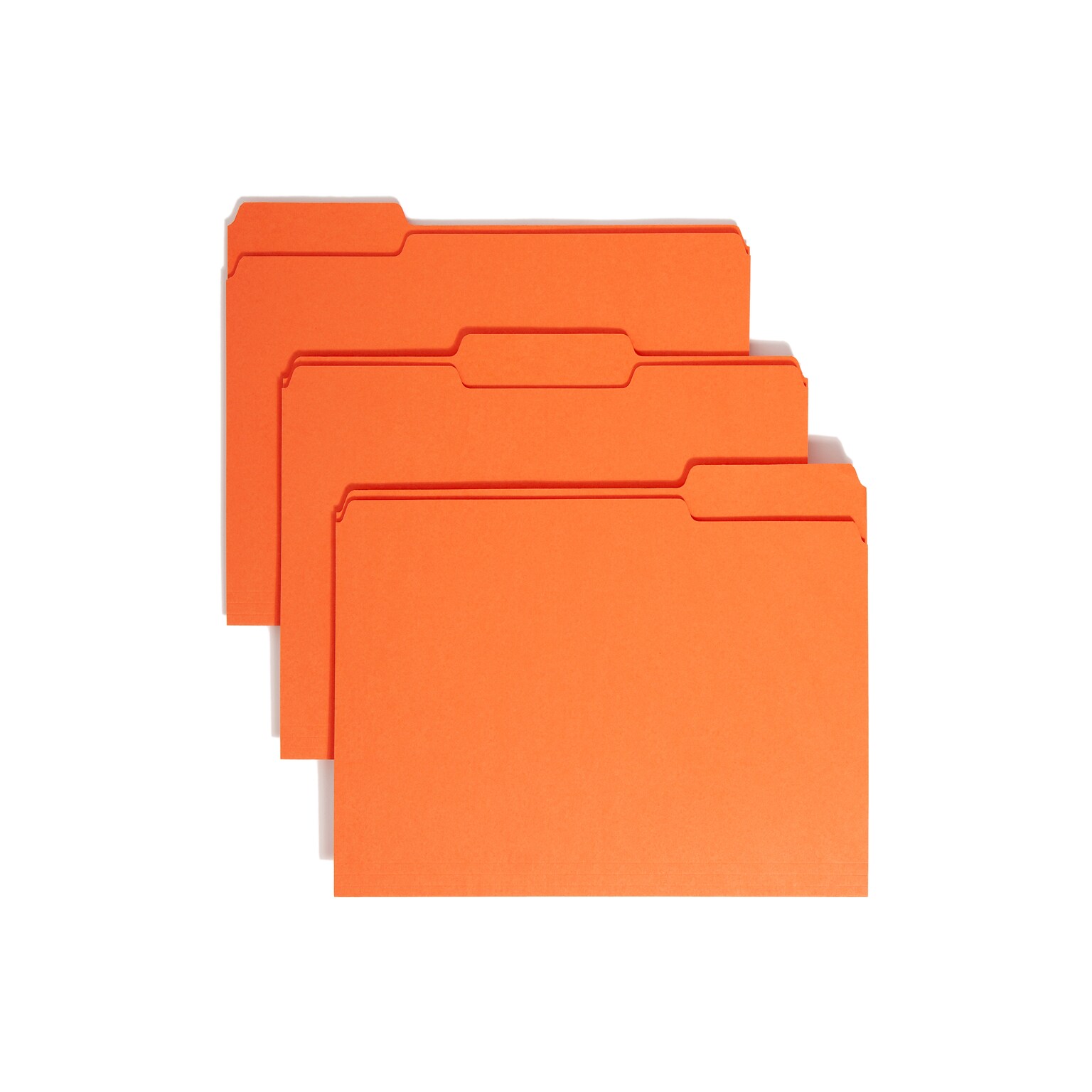 Smead File Folder, 1/3-Cut Tab, Letter Size, Orange, 100/Box (12543)