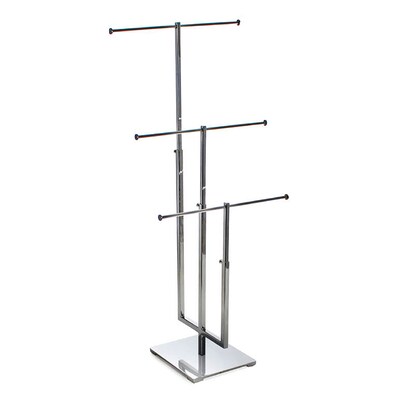 Azar® 3 Pole Necklace Display, Chrome