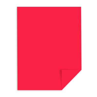 Exact Brights Colored Paper, 20 lbs., 8.5 x 11, Bright Red, 500 Sheets/Ream (WAU26751)
