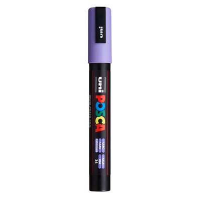 POSCA PC-5M Water Based Paint Marker, Reversible Medium Tip, Lilac, 3/Pack (UBCPC5MLILAC-3)