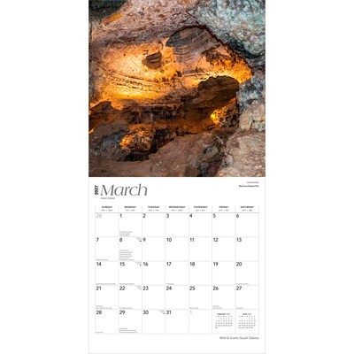 2027 BrownTrout South Dakota Wild & Scenic 12" x 12" Monthly Wall Calendar (9798330714520)