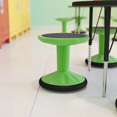 Flash Furniture Lucas Plastic Kids Wobble Stool, Green (BFT9001F14GRN)