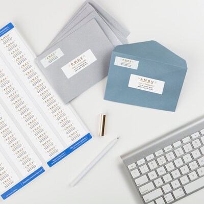 Avery Easy Peel Laser Return Address Labels, 2/3" x 1-3/4", Glossy White, 6,000 Labels/Pack (5155)
