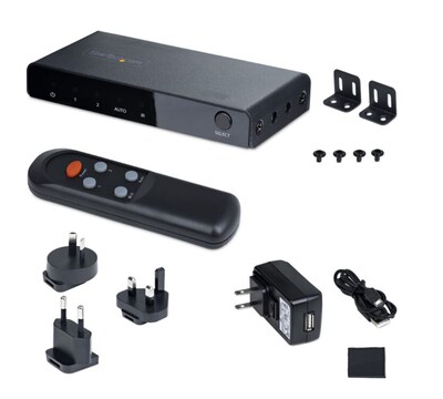 StarTech.com 2-Port HDMI Switch, 8K (60Hz) / 4K (120Hz), 2-in 1-out, HDMI 2.1, Auto/Manual Source Switch  (2PORT-HDMI-SWITCH-8K)