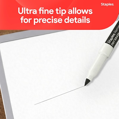 Staples Remarx Dry Erase Marker, Ultra Fine Tip, Black, 36/Pack (ST62956)
