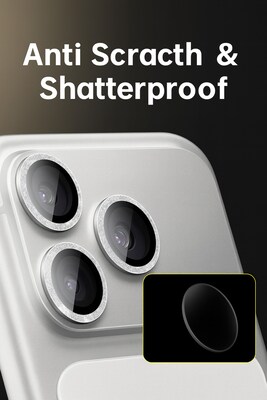 SaharaCase ZeroDamage Anti-Glare Glass Camera Lens Protector for iPhone 17 Pro/iPhone 17 Pro Max, 2/Pack (ZD00195)