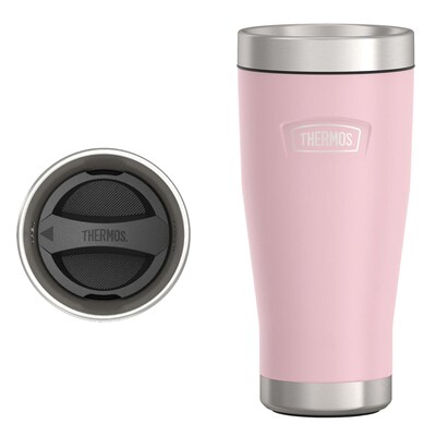 Thermos Icon Stainless Steel Vacuum Insulated Tumbler, 16 oz., Sunset Pink (IS1012SP4)