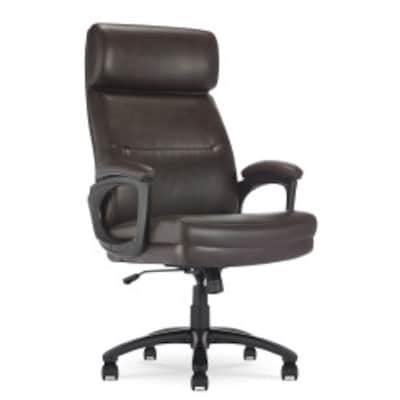 Serta Comfort Big & Tall Ergonomic Bonded Leather Swivel Executive Office Chair, Brown (CHR10131B)