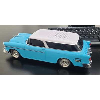 Audiobox Retro Ride Wireless Bluetooth 1955 Replica Car Speaker, Blue (TRK-5500BTBL)