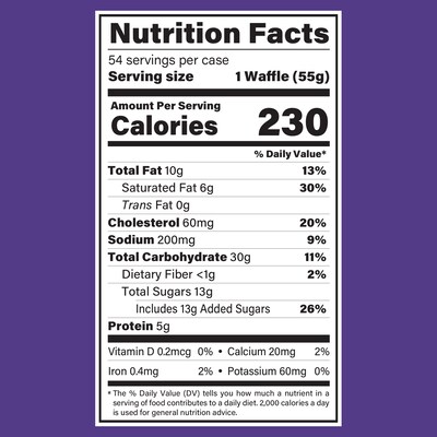 Eggo Homestlye Butter Maple Waffles, 1.94 oz., 54/Pack (220-02466)