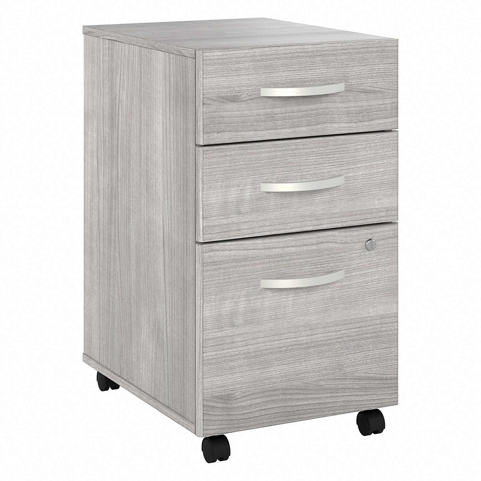 Bush Business Furniture Studio A 3-Drawer Mobile Vertical File Cabinet, Letter/Legal Size, Lockable, Platinum Gray(SDF216PGSU-Z)