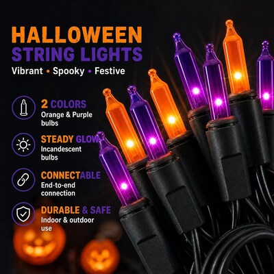 Halloween 40FT 200 Count Mini String Lights