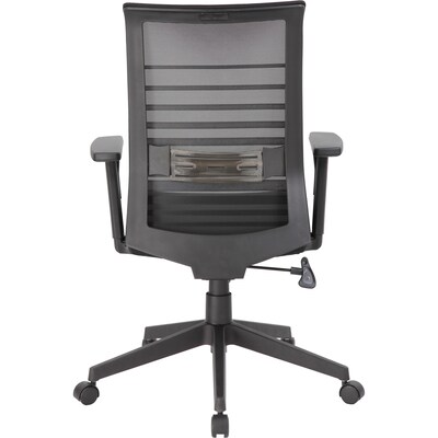 Lorell Horizontal Mesh Ergonomic Fabric Mesh Swivel Task Chair, Black (LLR00590)