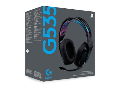 Logitech G535 LIGHTSPEED Wireless Stereo Gaming Headset, Black (981-000971)