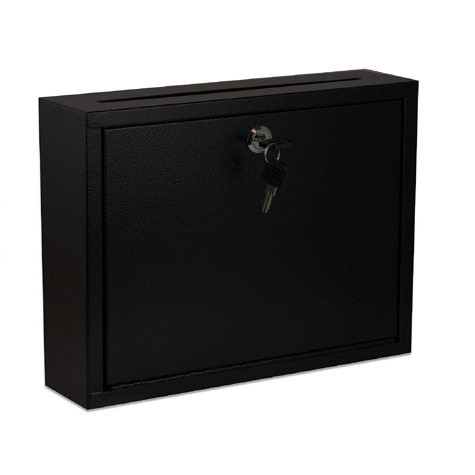 AdirOffice Steel Multipurpose Drop Box Interoffice Mailbox, Large, Black (631-03-BLK-PKG)