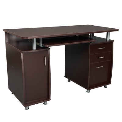Techni Mobili 47"W Computer Desk, Chocolate (RTA-4985-CH36)