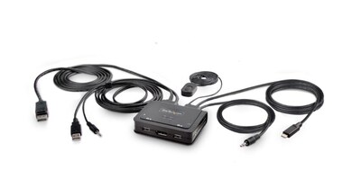 Startech 2-Port Hybrid USB-C DisplayPort Cable KVM Switch (C2-D46-UAC-CBL-KVM)