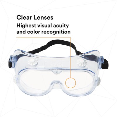 3M Safety Splash Goggle 334, Clear Lens (40660)