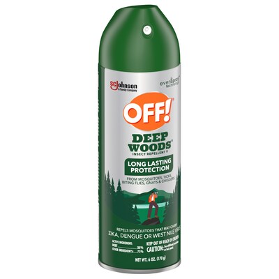 OFF! Deep Woods V Aerosol for Mosquitos, Alcohol Odor, 6 oz. (333242)